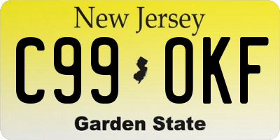 NJ license plate C99OKF