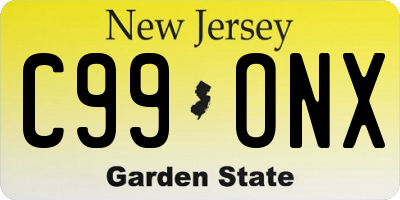 NJ license plate C99ONX