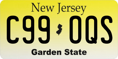 NJ license plate C99OQS