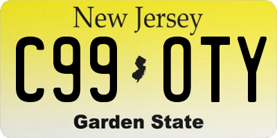 NJ license plate C99OTY
