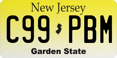 NJ license plate C99PBM