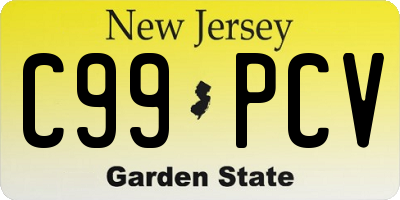 NJ license plate C99PCV