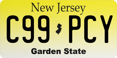 NJ license plate C99PCY