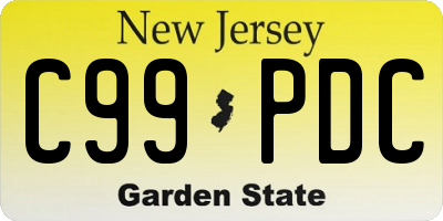 NJ license plate C99PDC