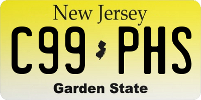 NJ license plate C99PHS