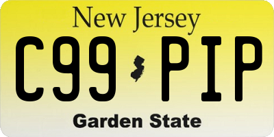 NJ license plate C99PIP