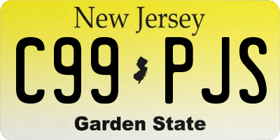 NJ license plate C99PJS