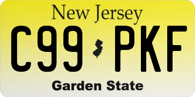 NJ license plate C99PKF