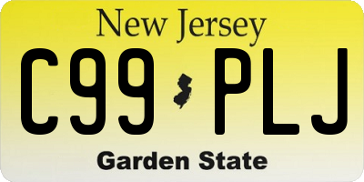 NJ license plate C99PLJ