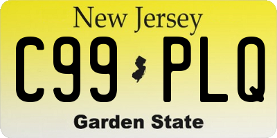NJ license plate C99PLQ
