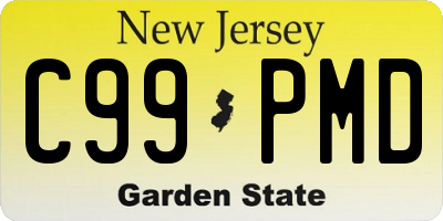 NJ license plate C99PMD