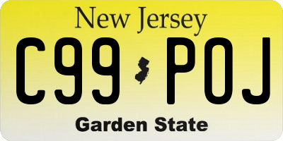 NJ license plate C99POJ