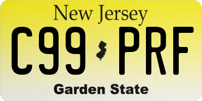 NJ license plate C99PRF