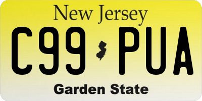 NJ license plate C99PUA