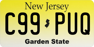 NJ license plate C99PUQ