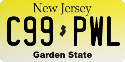 NJ license plate C99PWL