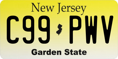 NJ license plate C99PWV