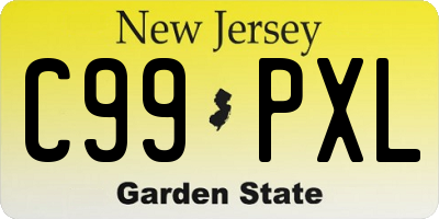 NJ license plate C99PXL