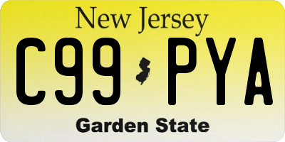 NJ license plate C99PYA