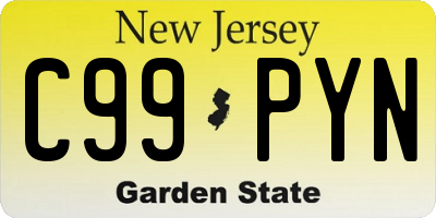NJ license plate C99PYN