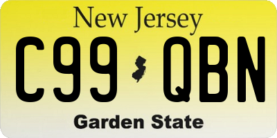 NJ license plate C99QBN