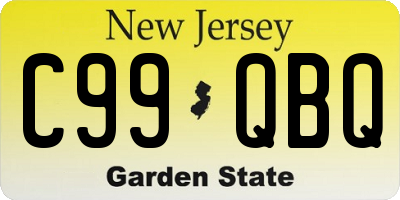 NJ license plate C99QBQ