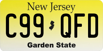 NJ license plate C99QFD
