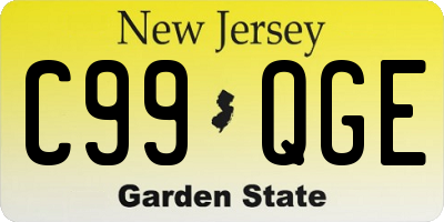 NJ license plate C99QGE