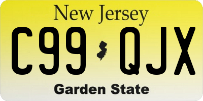 NJ license plate C99QJX