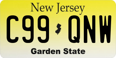 NJ license plate C99QNW