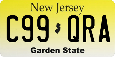 NJ license plate C99QRA
