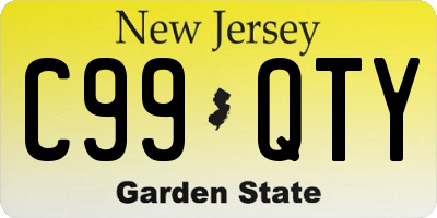 NJ license plate C99QTY