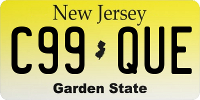 NJ license plate C99QUE
