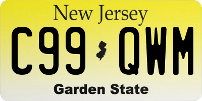 NJ license plate C99QWM
