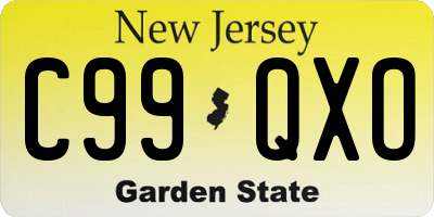 NJ license plate C99QXO