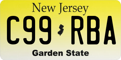 NJ license plate C99RBA