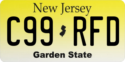 NJ license plate C99RFD