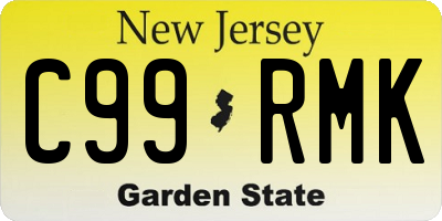NJ license plate C99RMK