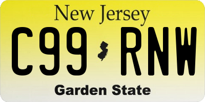 NJ license plate C99RNW