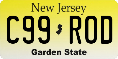 NJ license plate C99ROD