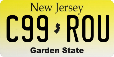 NJ license plate C99ROU