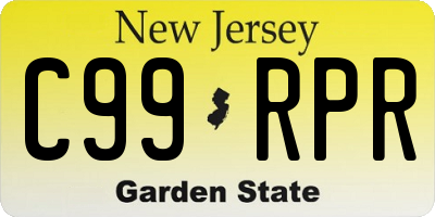 NJ license plate C99RPR