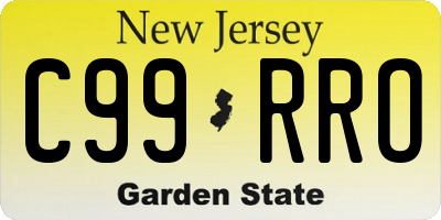 NJ license plate C99RRO