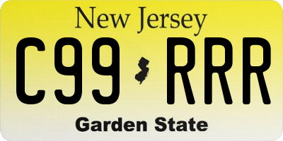 NJ license plate C99RRR