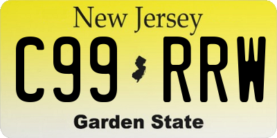 NJ license plate C99RRW