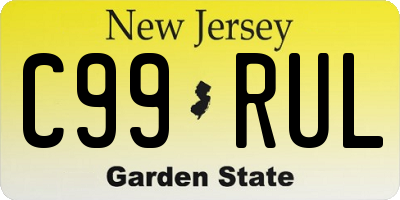 NJ license plate C99RUL