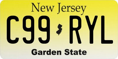 NJ license plate C99RYL