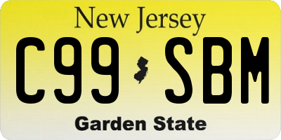 NJ license plate C99SBM