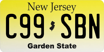 NJ license plate C99SBN