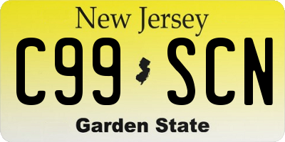 NJ license plate C99SCN